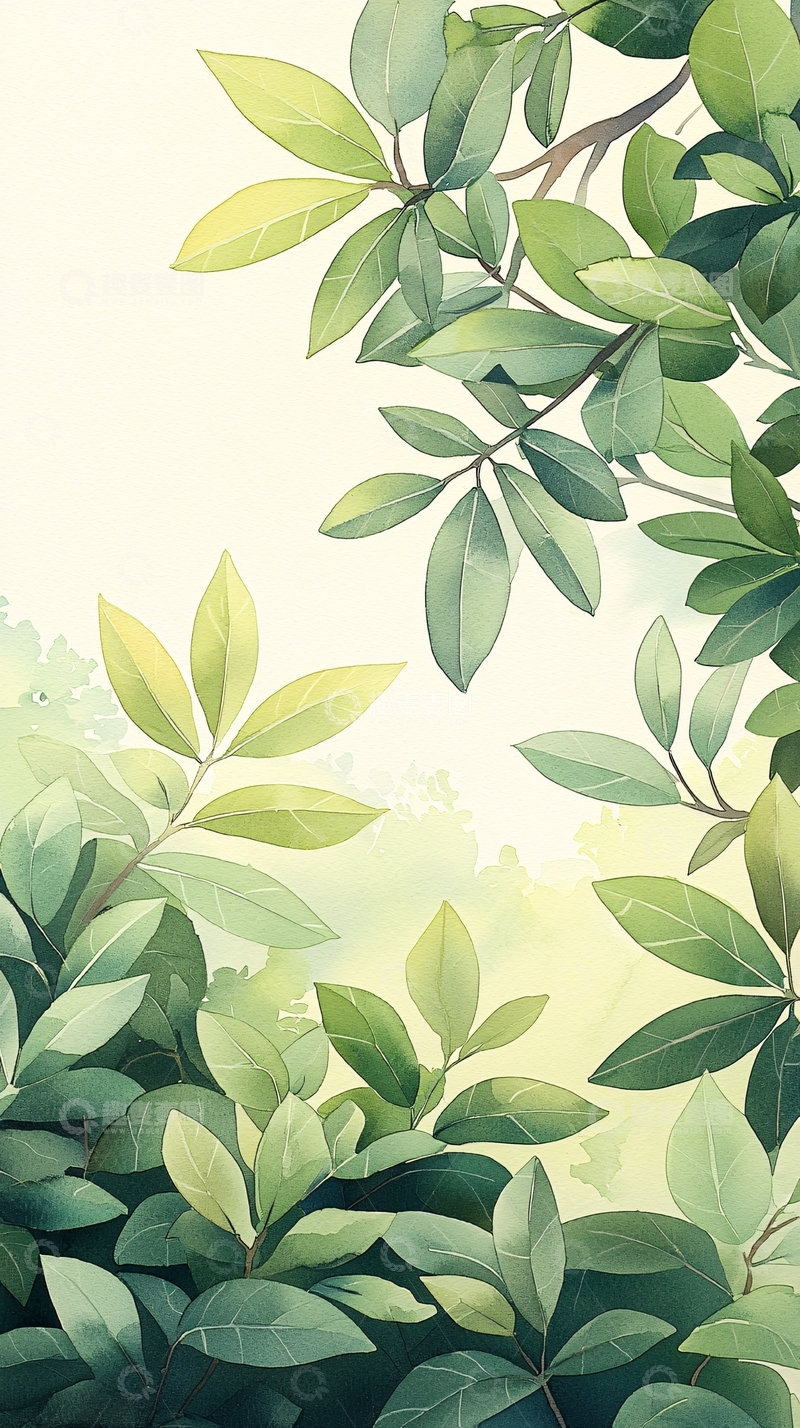 高清大图下载【趣麦麦图】清新自然绿色植物背景