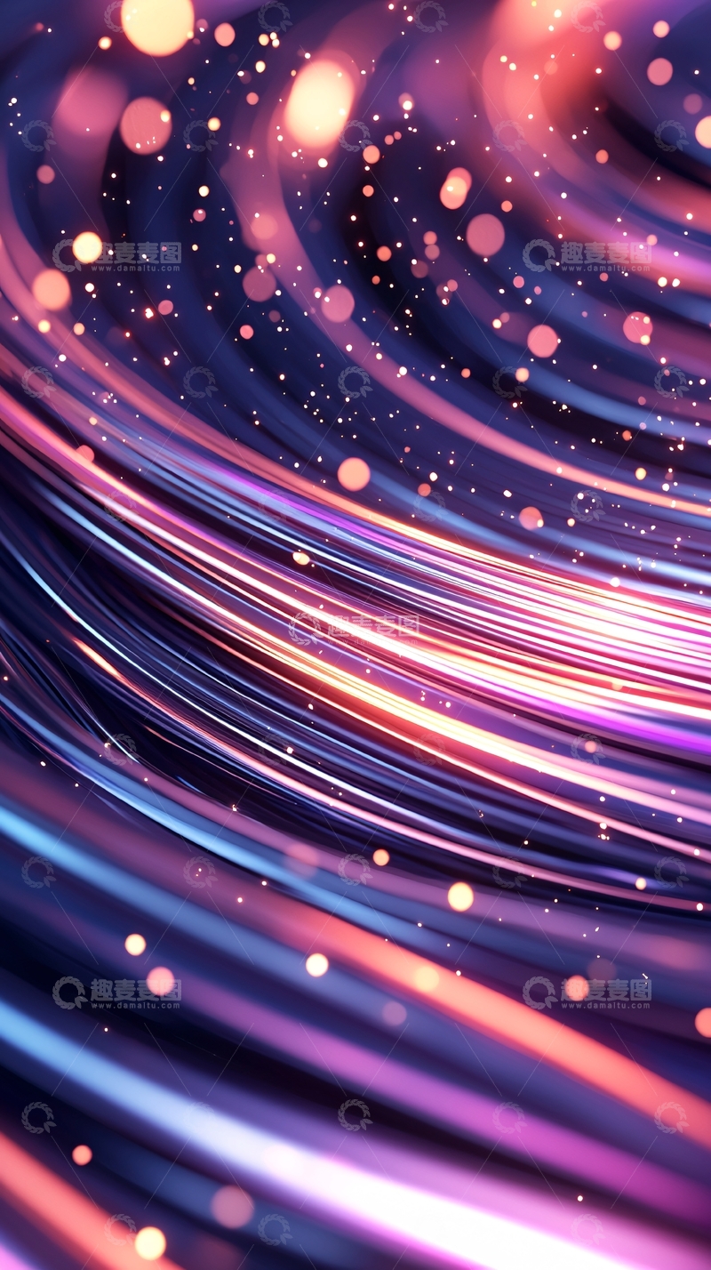 高清大图下载【趣麦麦图】光速流动的色彩漩涡