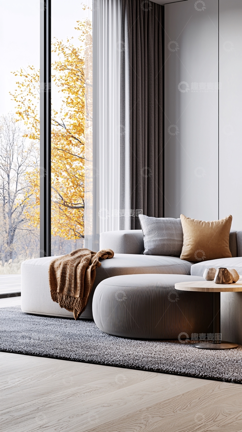 高清大图下载【趣麦麦图】现代简约客厅设计