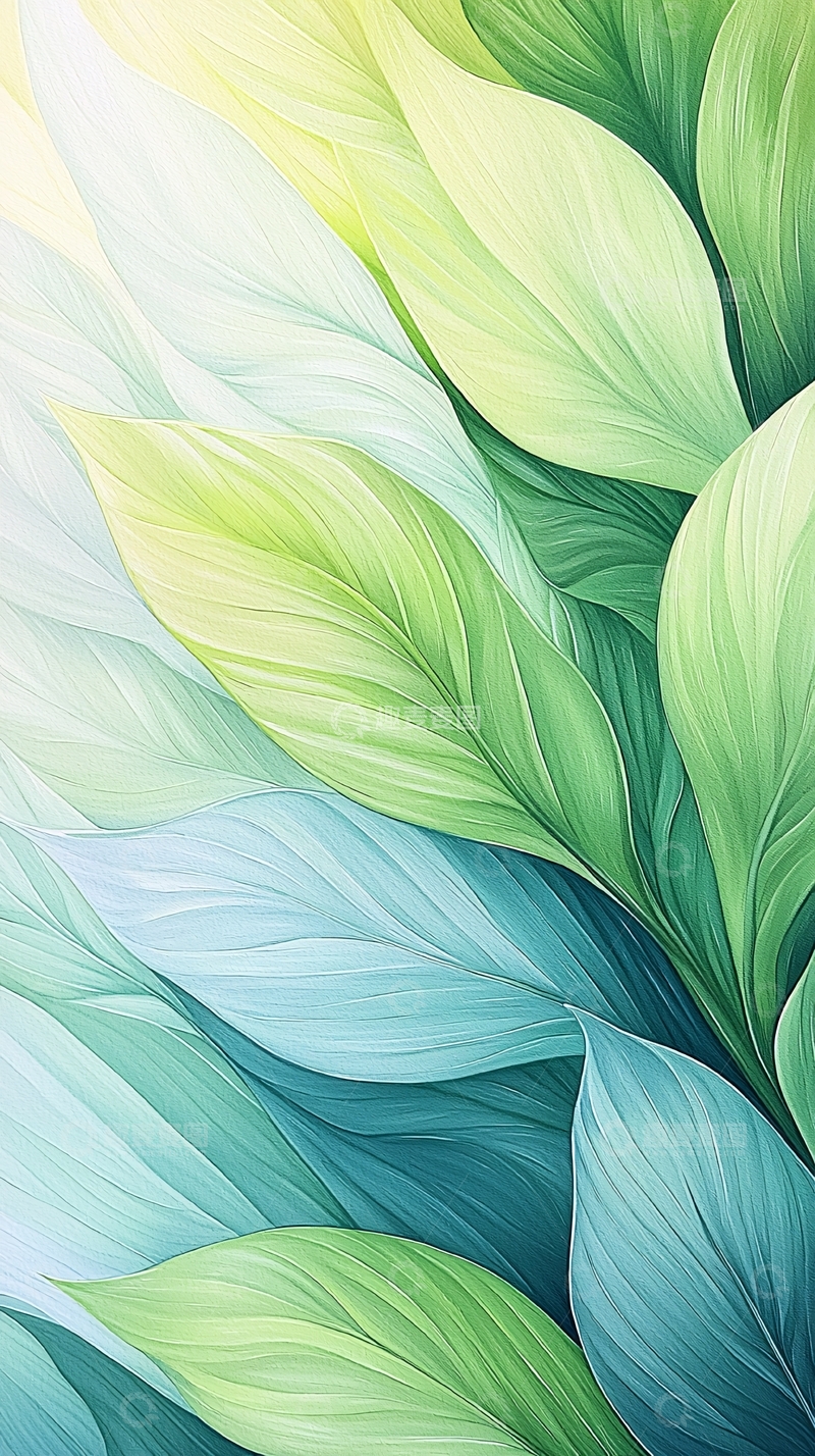 高清大图下载【趣麦麦图】清新自然绿色植物叶子背景