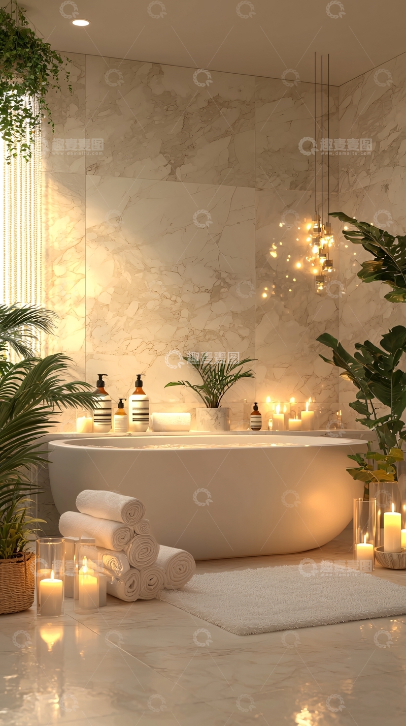 高清大图下载【趣麦麦图】大理石浴室设计灵感