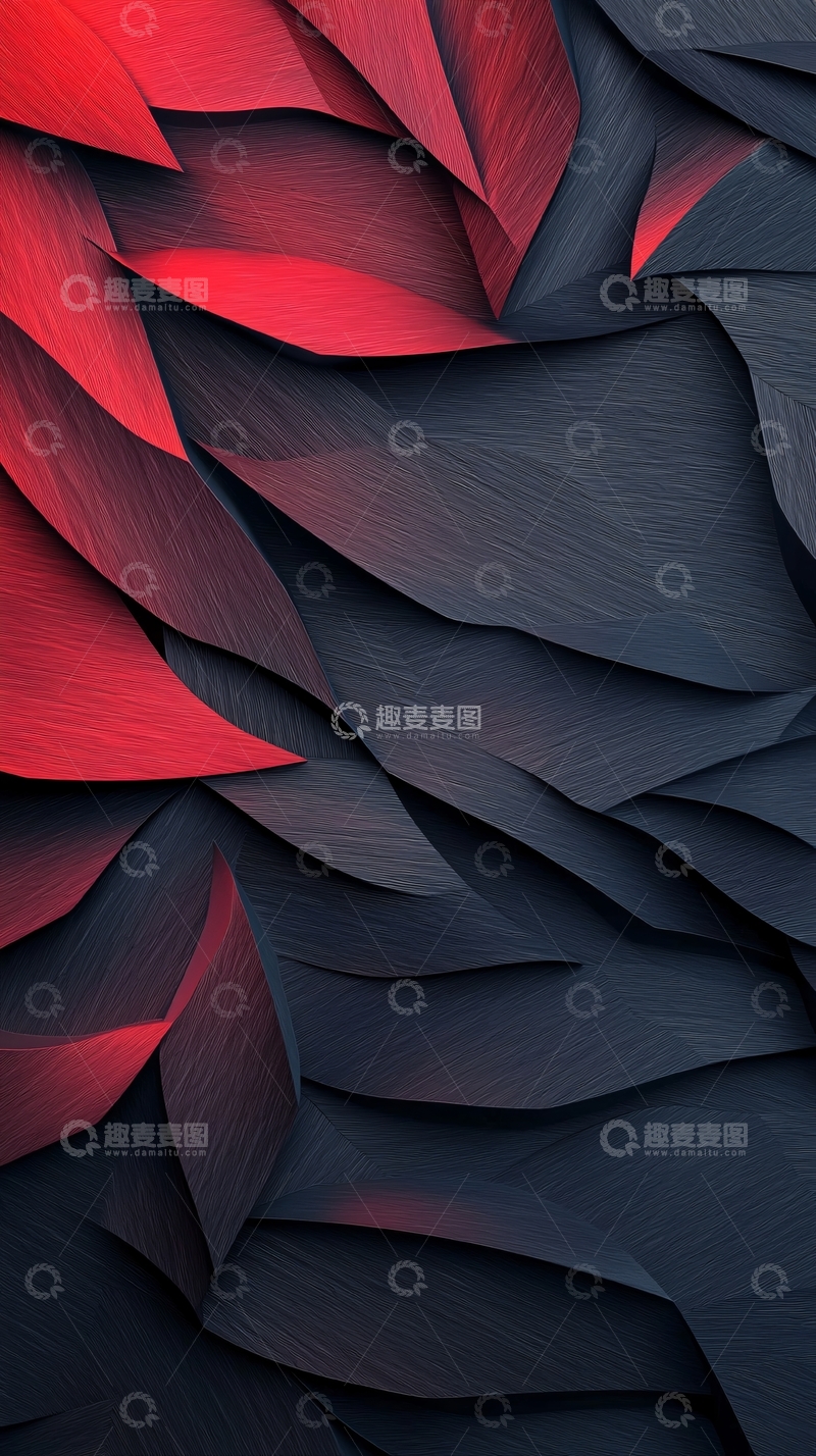 高清大图下载【趣麦麦图】红色渐变几何抽象背景