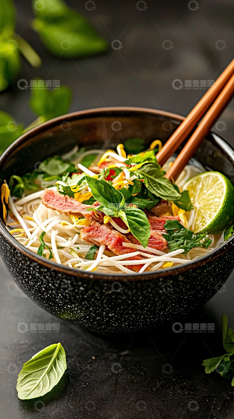 高清大图下载【趣麦麦图】越南河粉汤碗