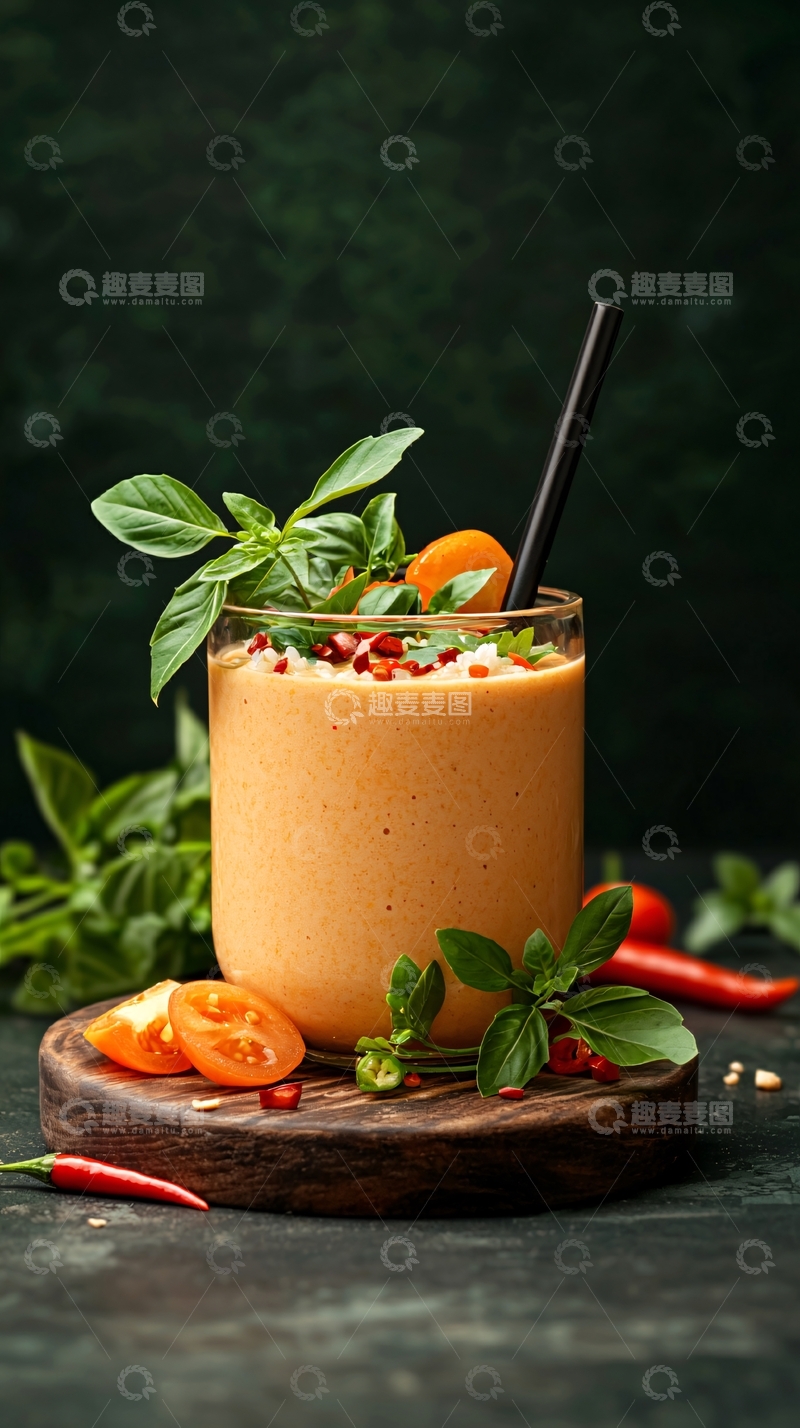 高清大图下载【趣麦麦图】番茄基底的健康饮品