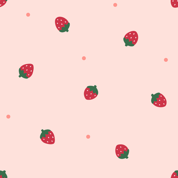 卡通草莓印花图案