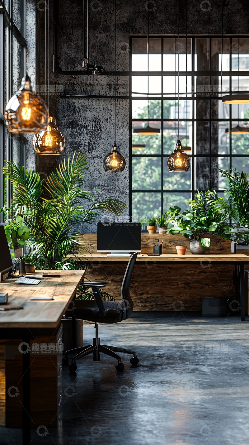 高清大图下载【趣麦麦图】工业风办公室设计
