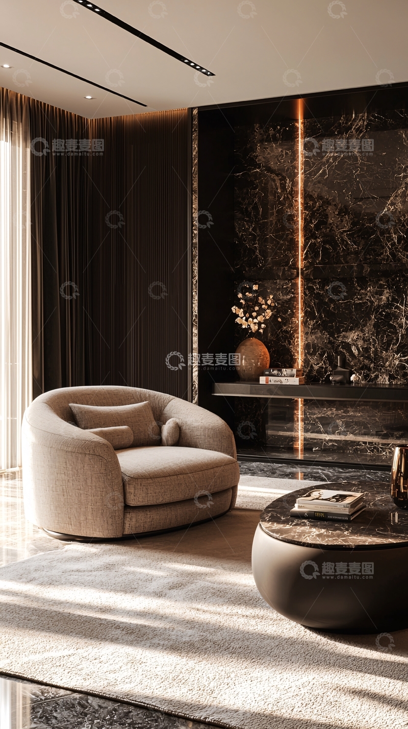 高清大图下载【趣麦麦图】现代简约客厅设计