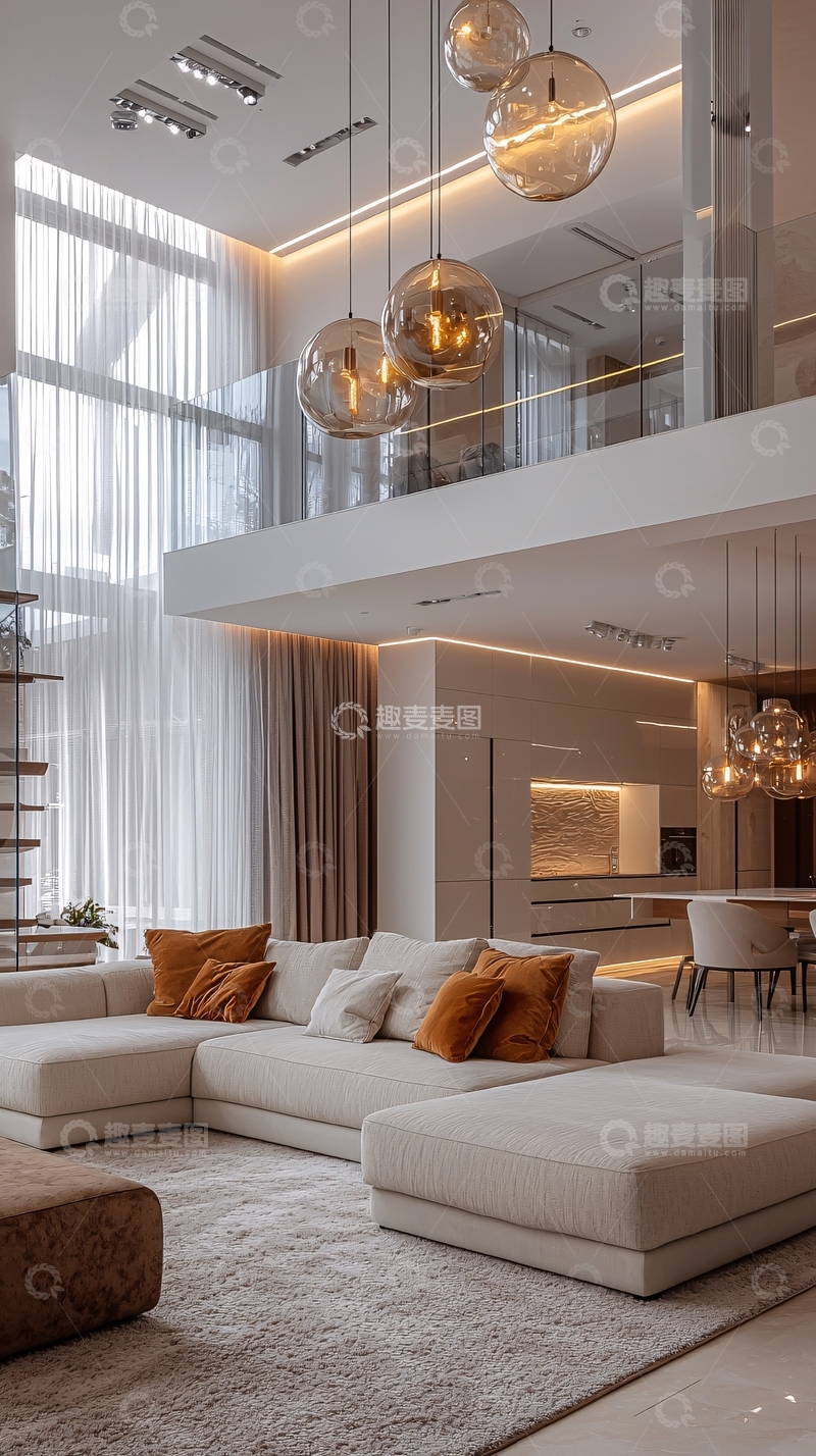 高清大图下载【趣麦麦图】现代简约客厅设计