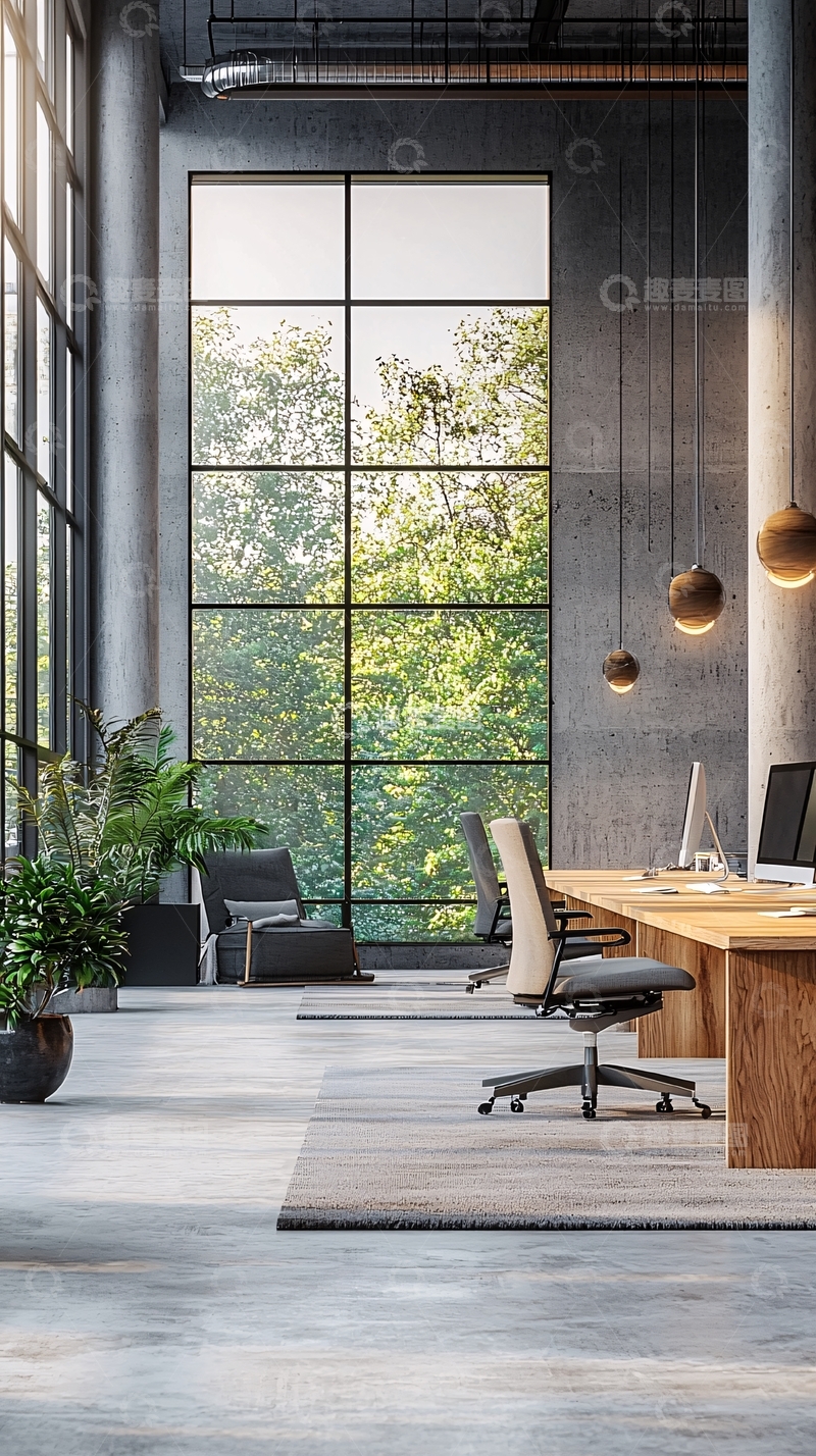 高清大图下载【趣麦麦图】现代工业风办公室设计