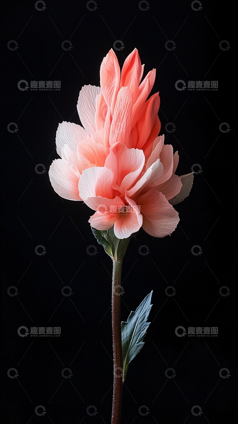 高清大图下载【趣麦麦图】粉色花朵特写背景图