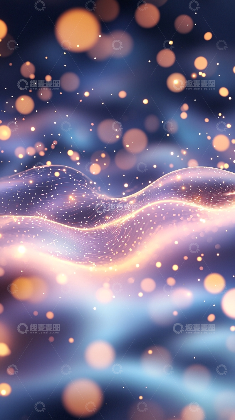 高清大图下载【趣麦麦图】梦幻光波背景素材