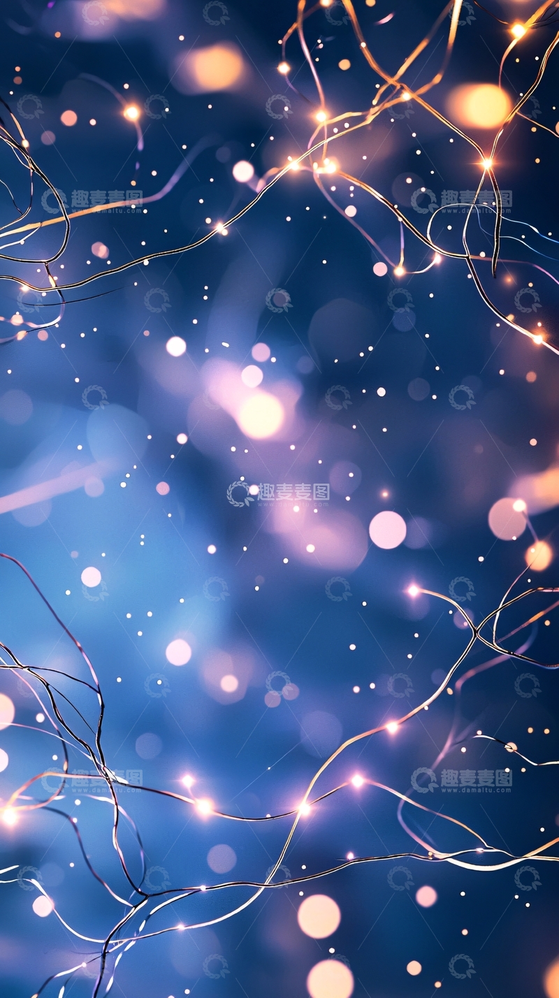 高清大图下载【趣麦麦图】梦幻星空下的光点