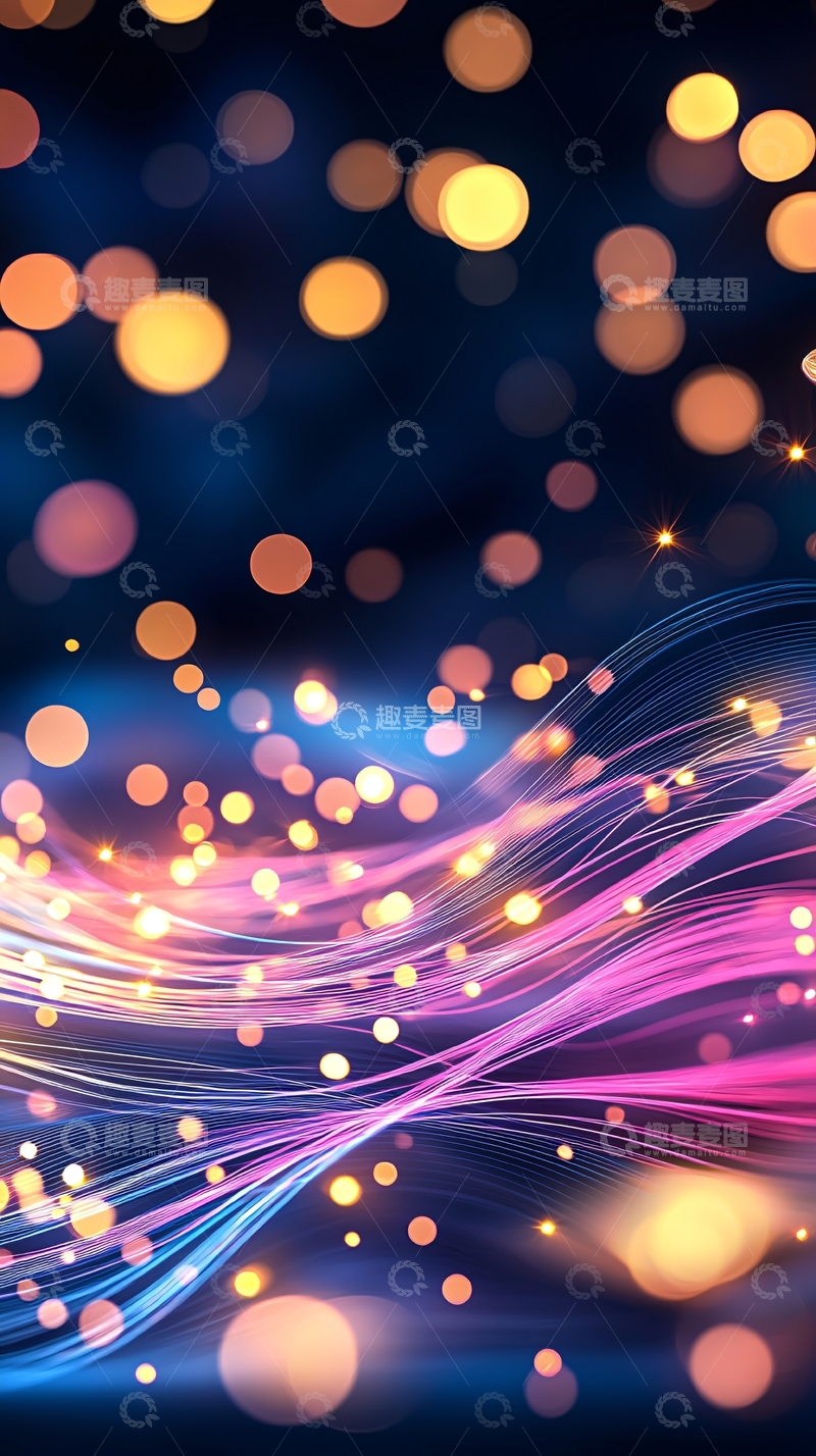 高清大图下载【趣麦麦图】光效线条动态背景素材