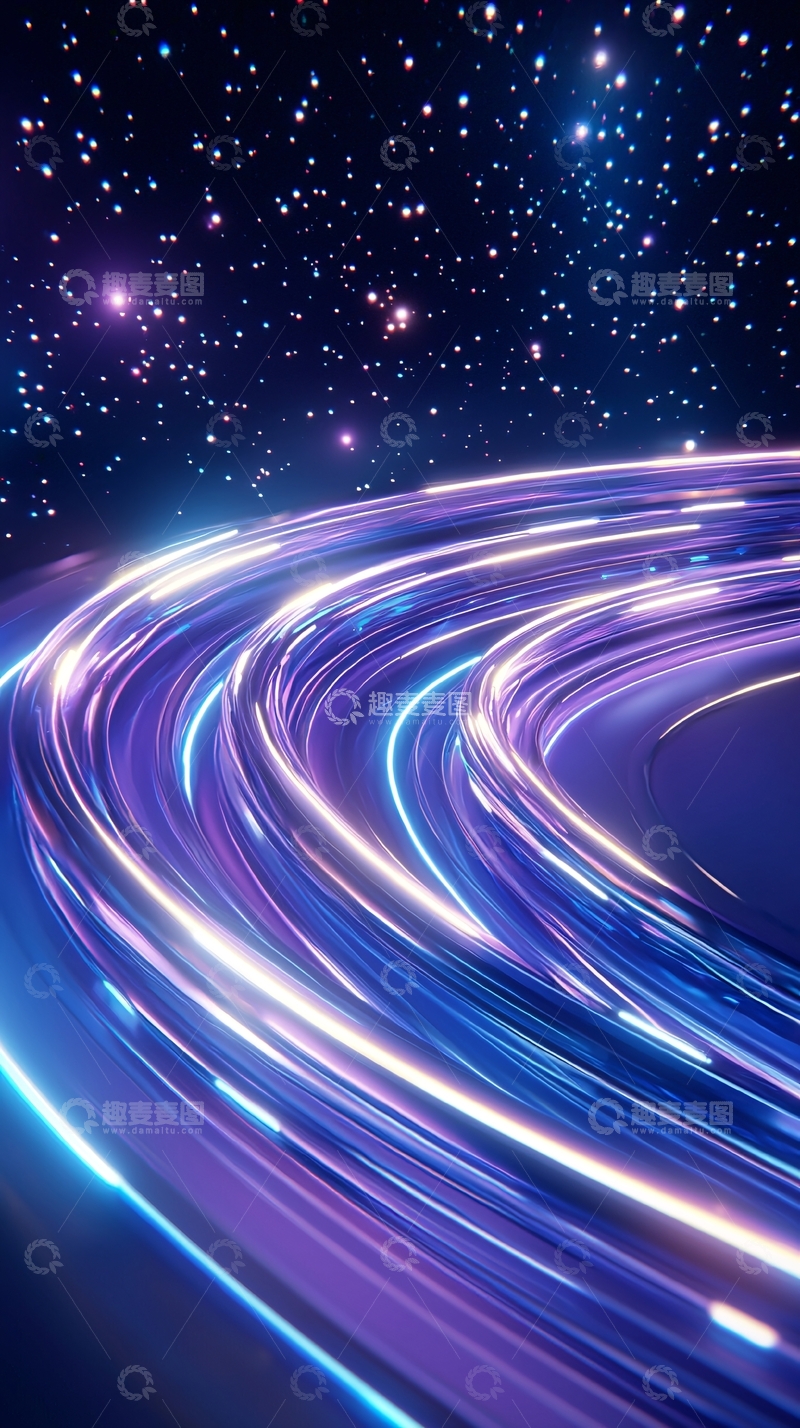高清大图下载【趣麦麦图】星空下的光速轨迹
