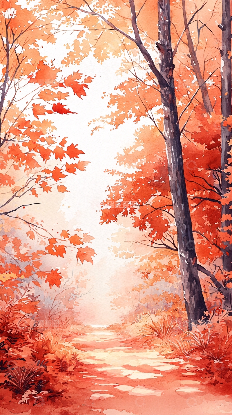 高清大图下载【趣麦麦图】秋日森林小径96