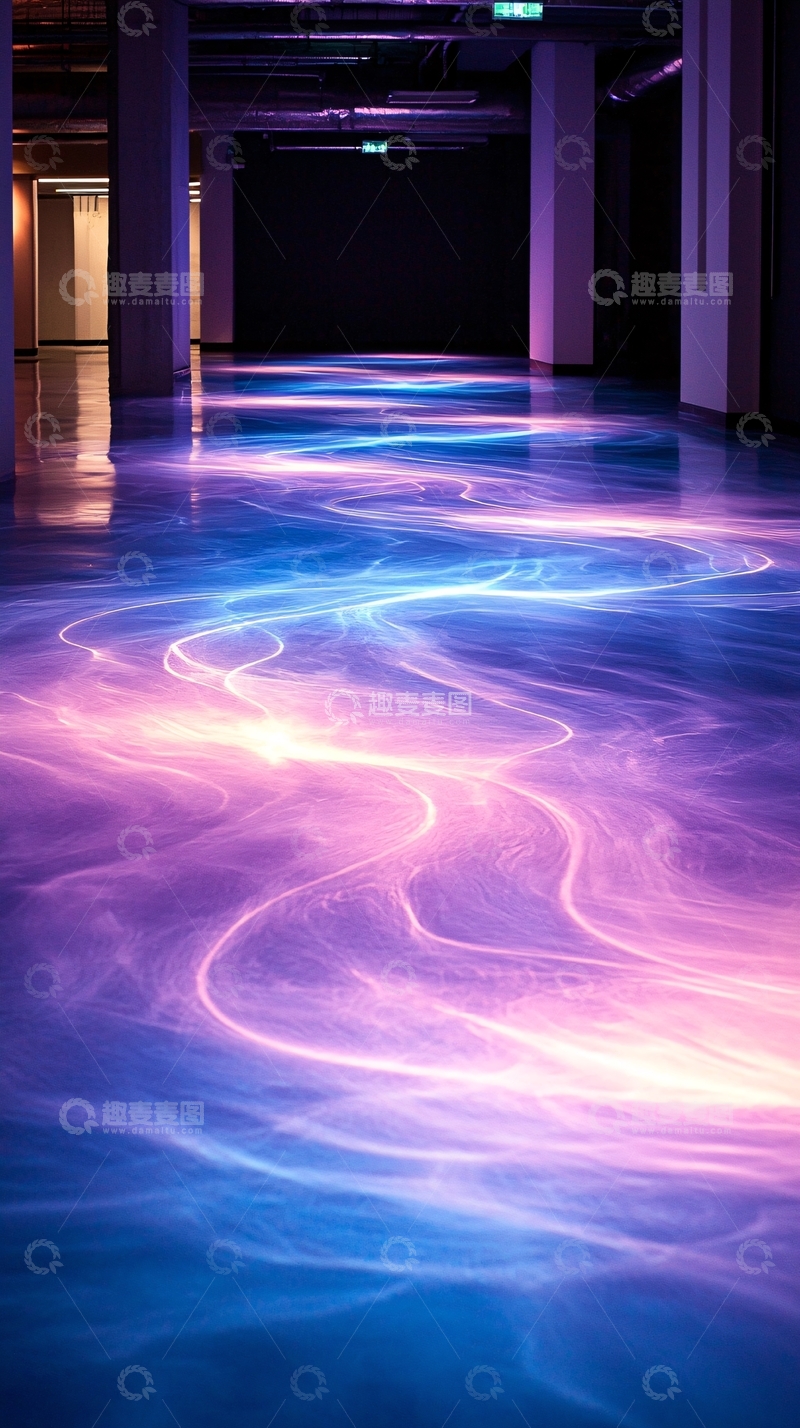 高清大图下载【趣麦麦图】梦幻光影艺术地板