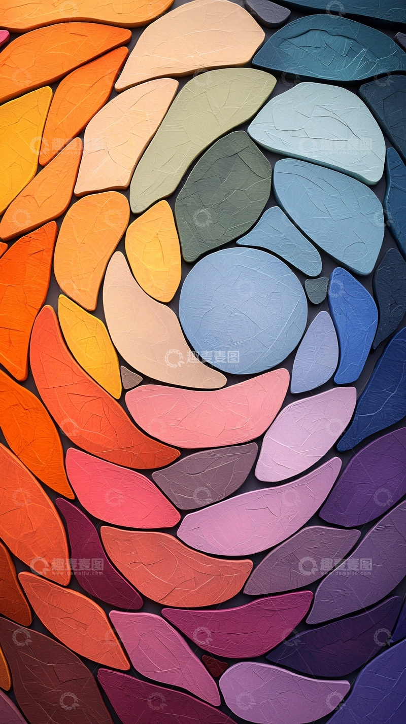 高清大图下载【趣麦麦图】色彩斑斓的抽象艺术拼图