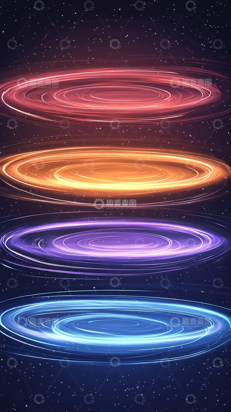 高清大图下载【趣麦麦图】旋转光圈动态背景素材