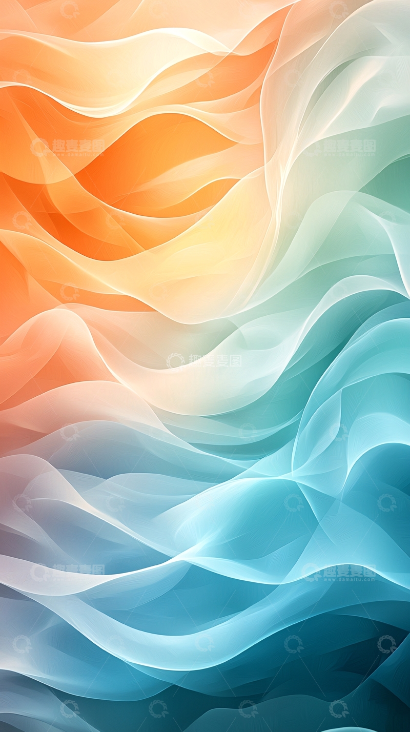 高清大图下载【趣麦麦图】抽象渐变波浪纹理背景