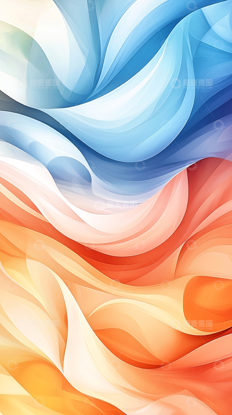 高清大图下载【趣麦麦图】抽象色彩流动背景图