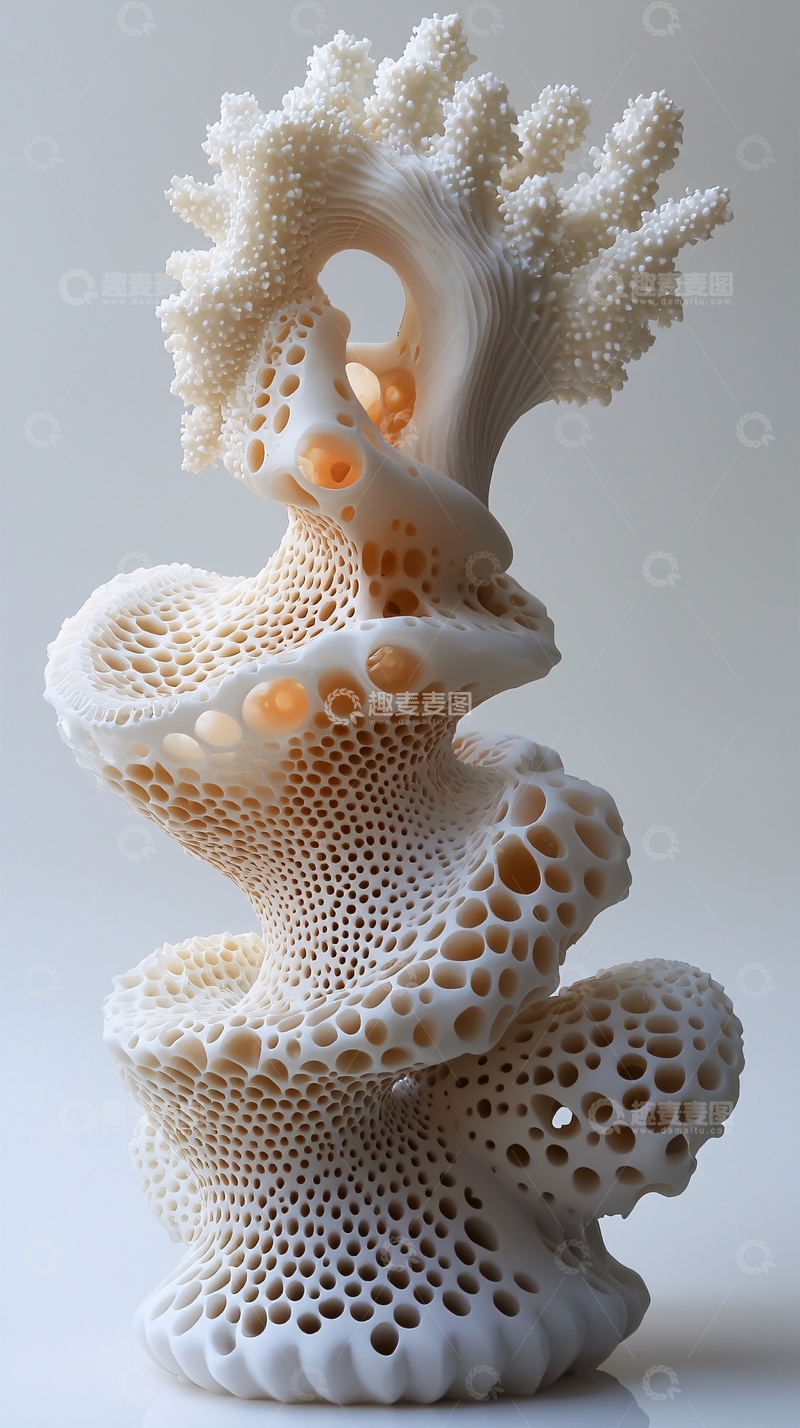 高清大图下载【趣麦麦图】立体珊瑚雕塑艺术作品