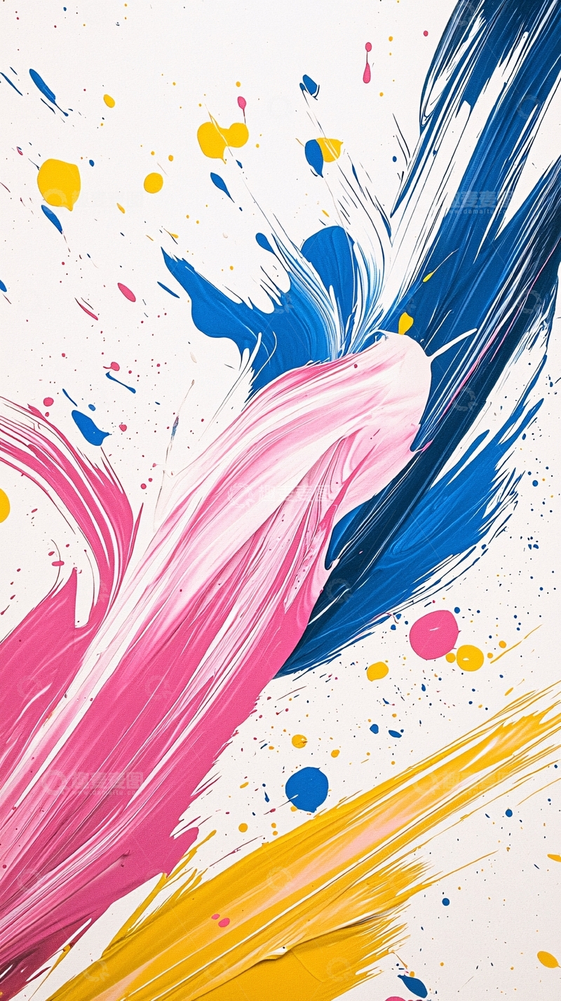 高清大图下载【趣麦麦图】抽象色彩泼洒艺术背景图