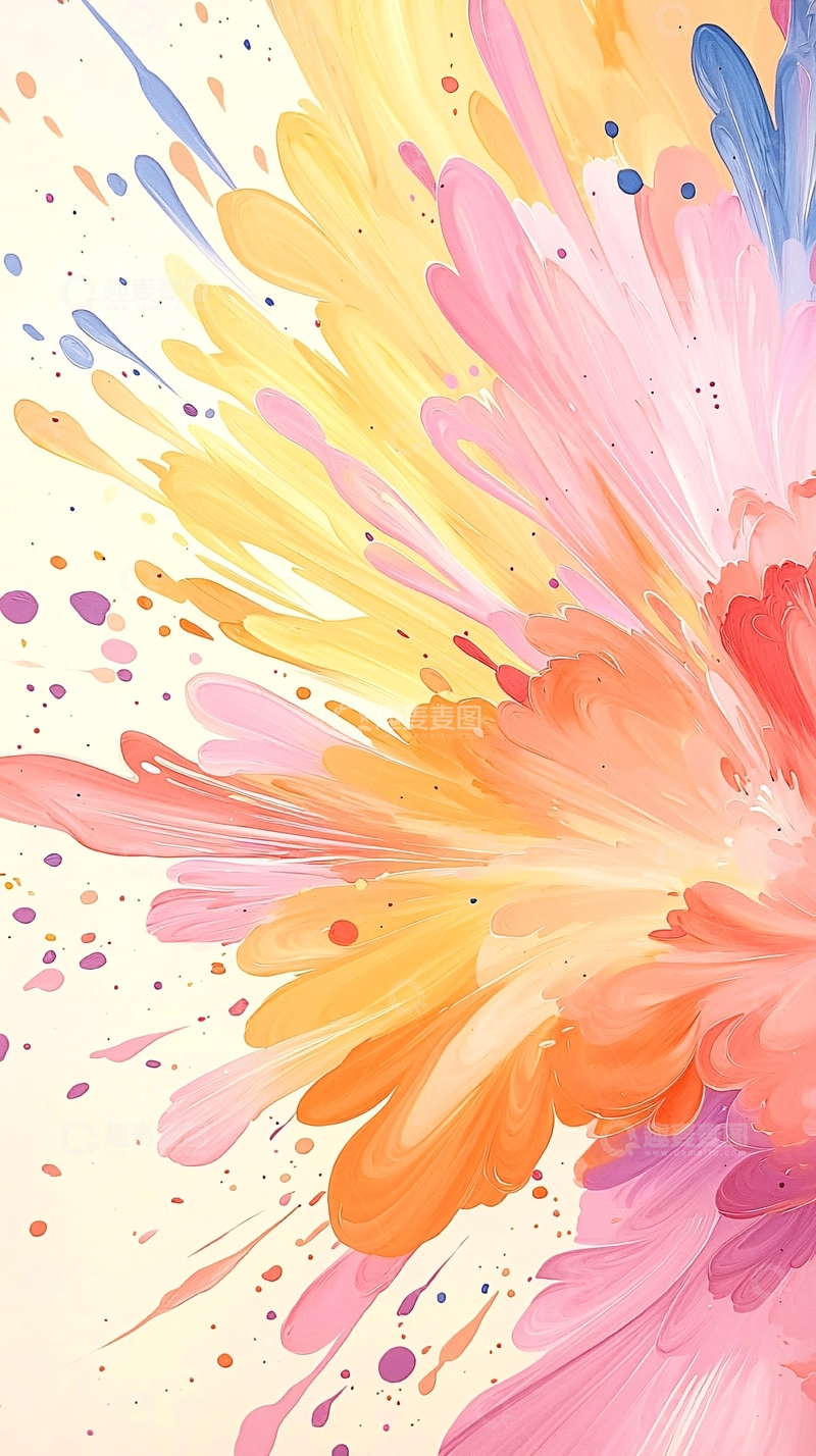 高清大图下载【趣麦麦图】色彩斑斓抽象艺术背景图