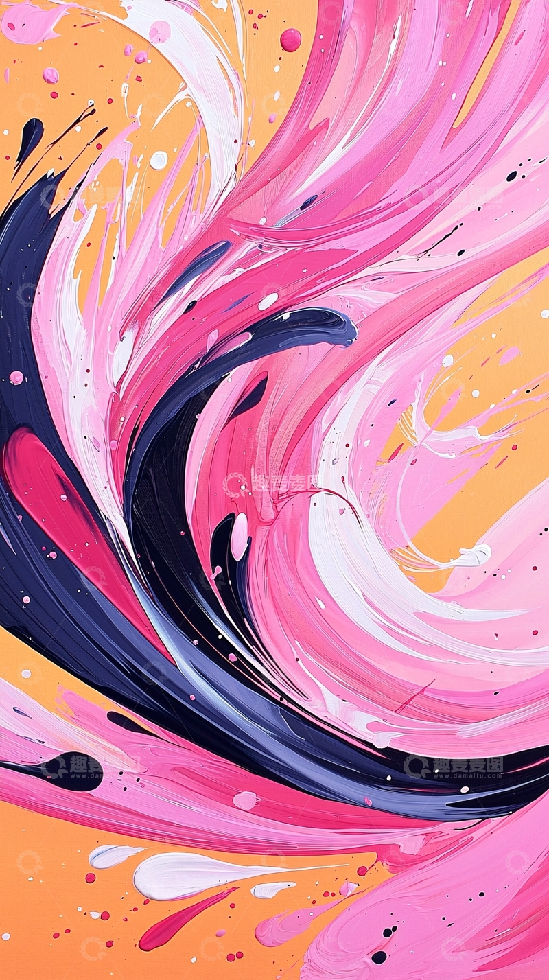 高清大图下载【趣麦麦图】抽象色彩漩涡背景图