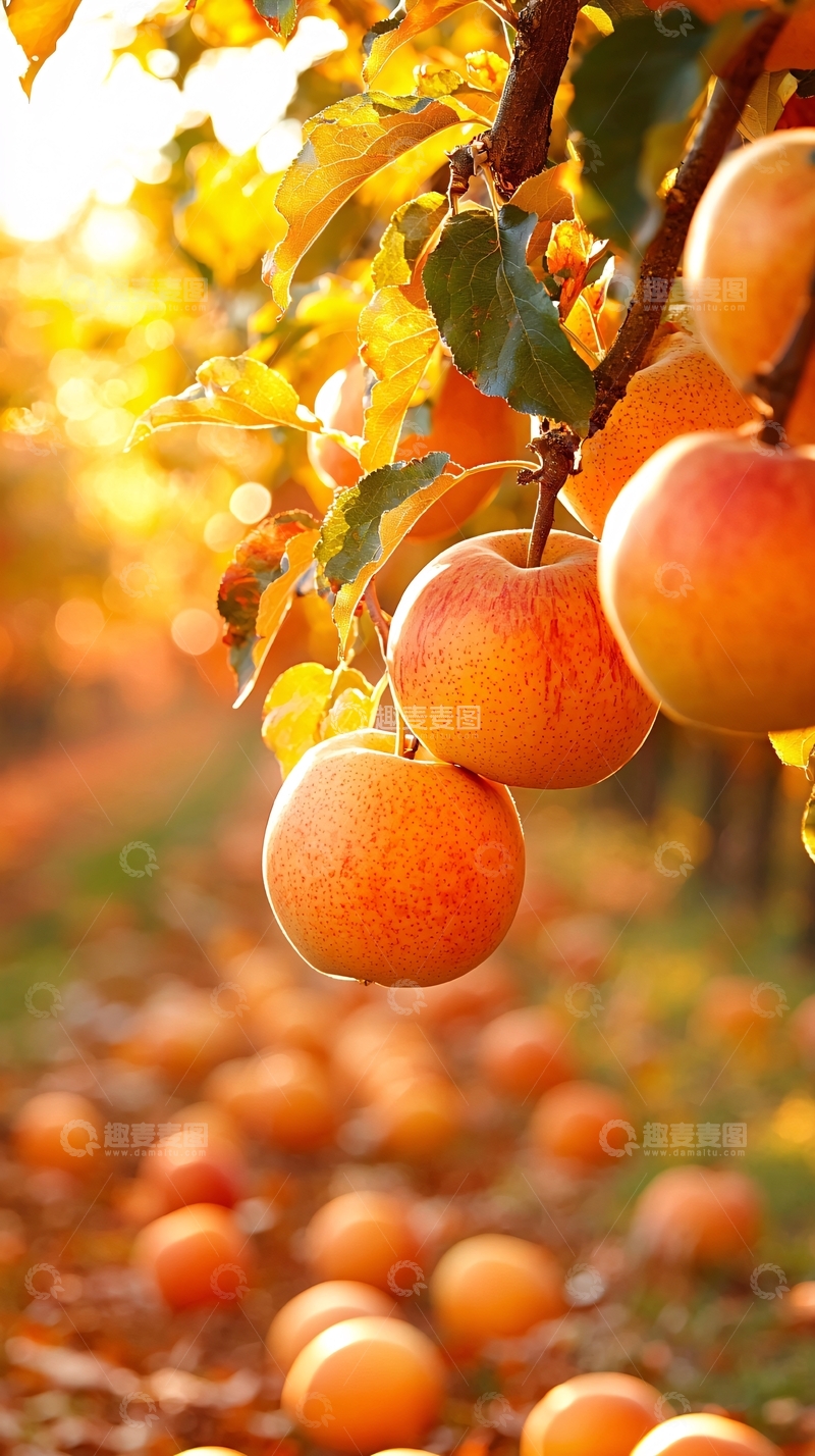 高清大图下载【趣麦麦图】秋日果园苹果丰收景象