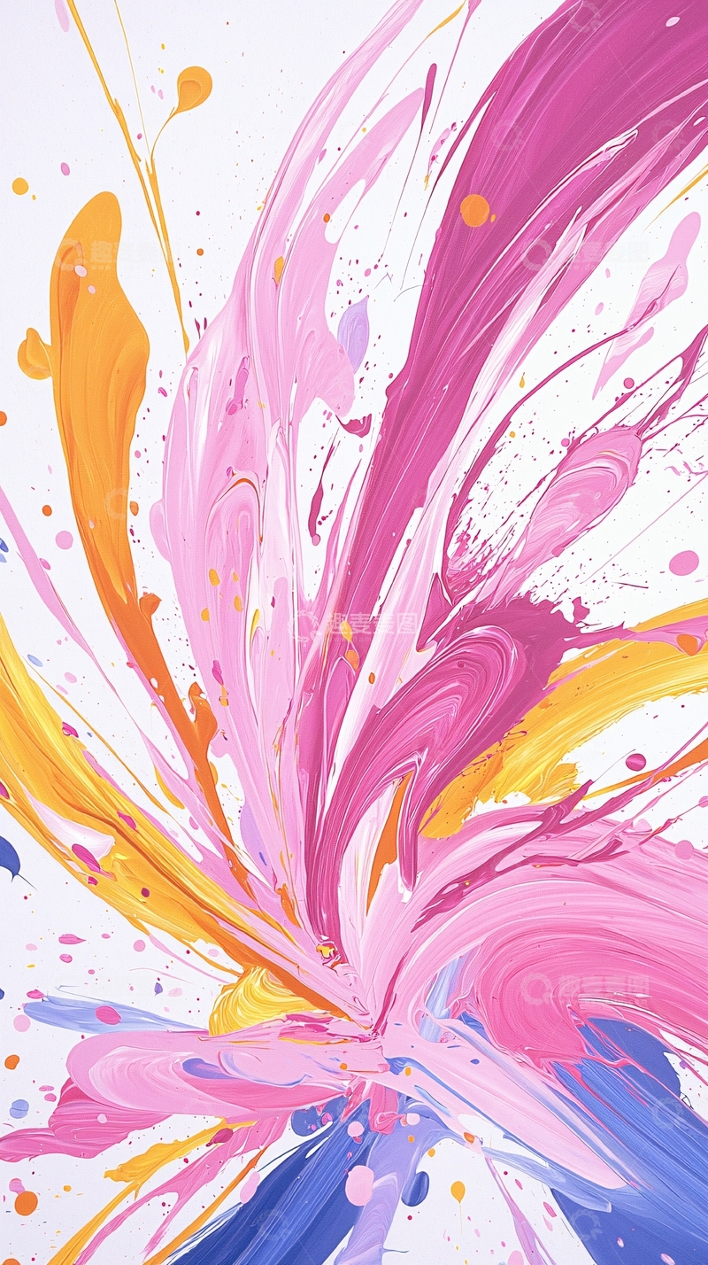 高清大图下载【趣麦麦图】抽象色彩飞溅艺术背景图