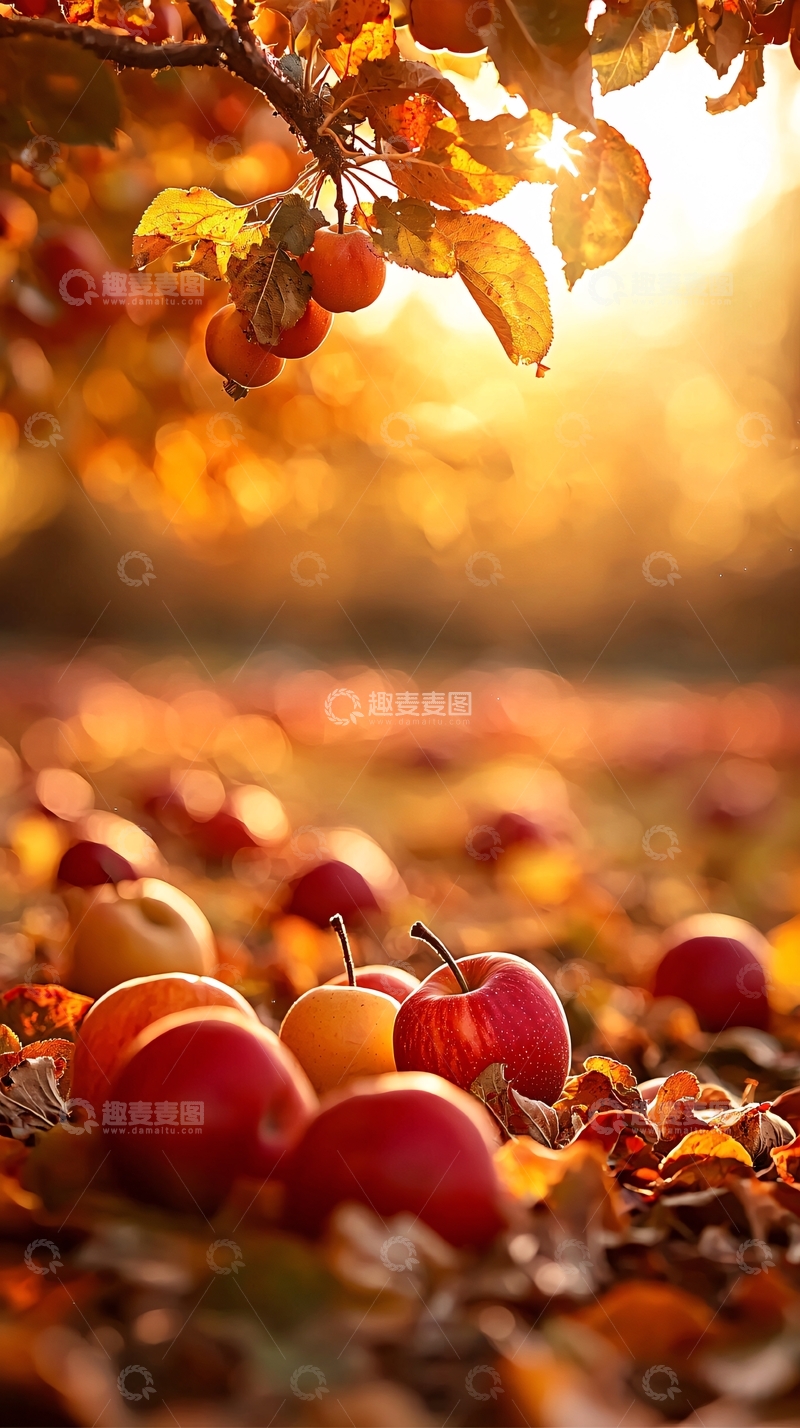高清大图下载【趣麦麦图】秋日苹果丰收景象