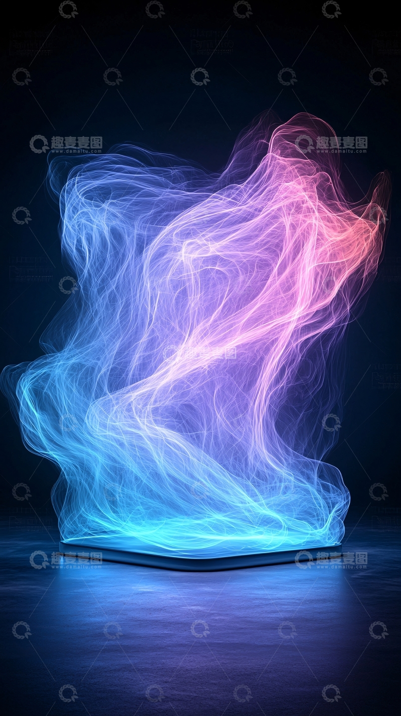 高清大图下载【趣麦麦图】抽象光影艺术雕塑