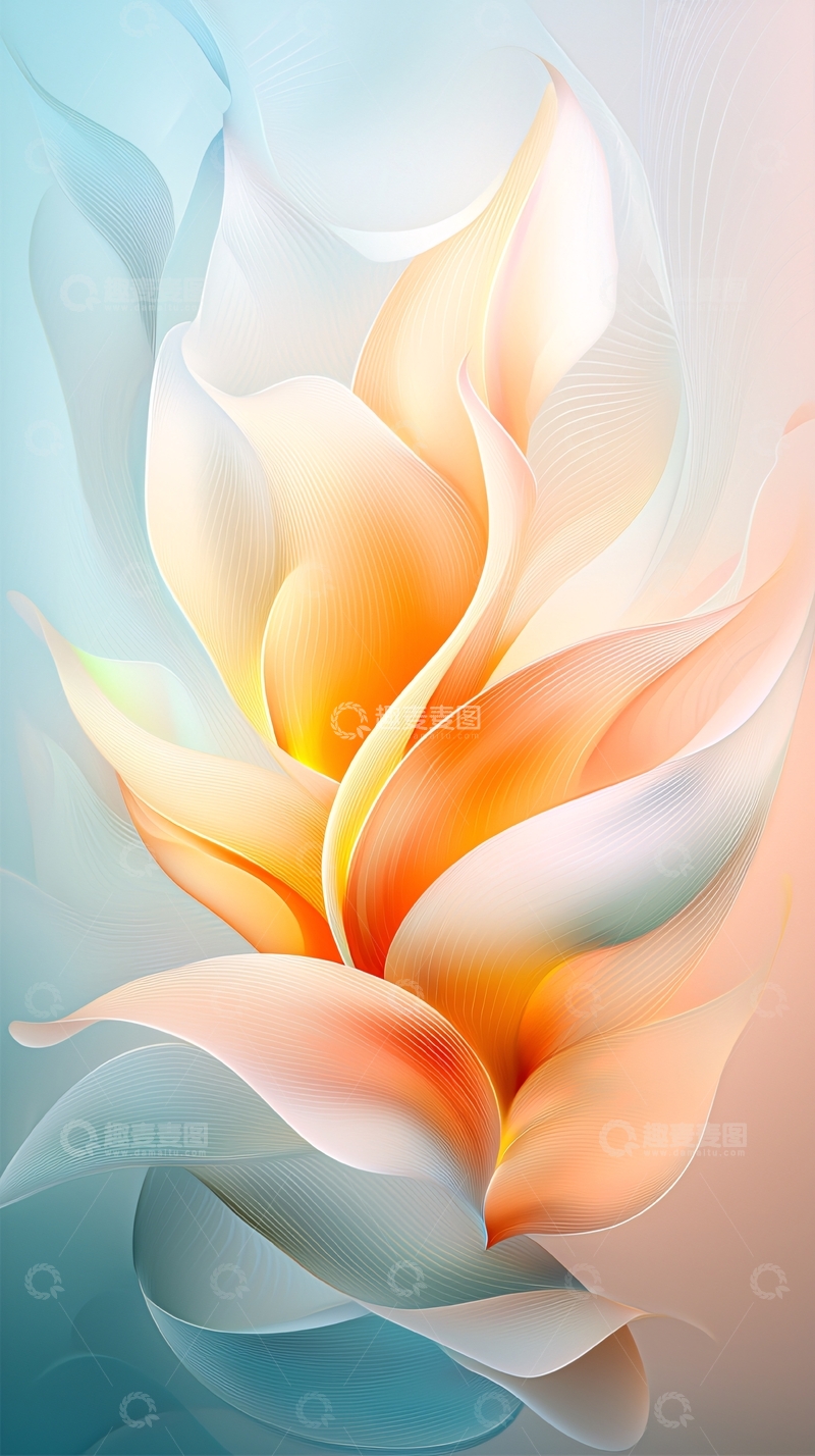 高清大图下载【趣麦麦图】抽象花卉艺术背景图