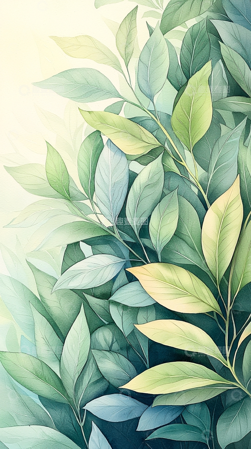 高清大图下载【趣麦麦图】清新自然绿色植物背景