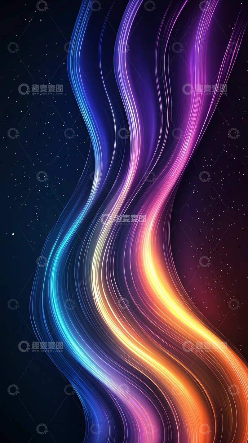 高清大图下载【趣麦麦图】光流线条动态背景