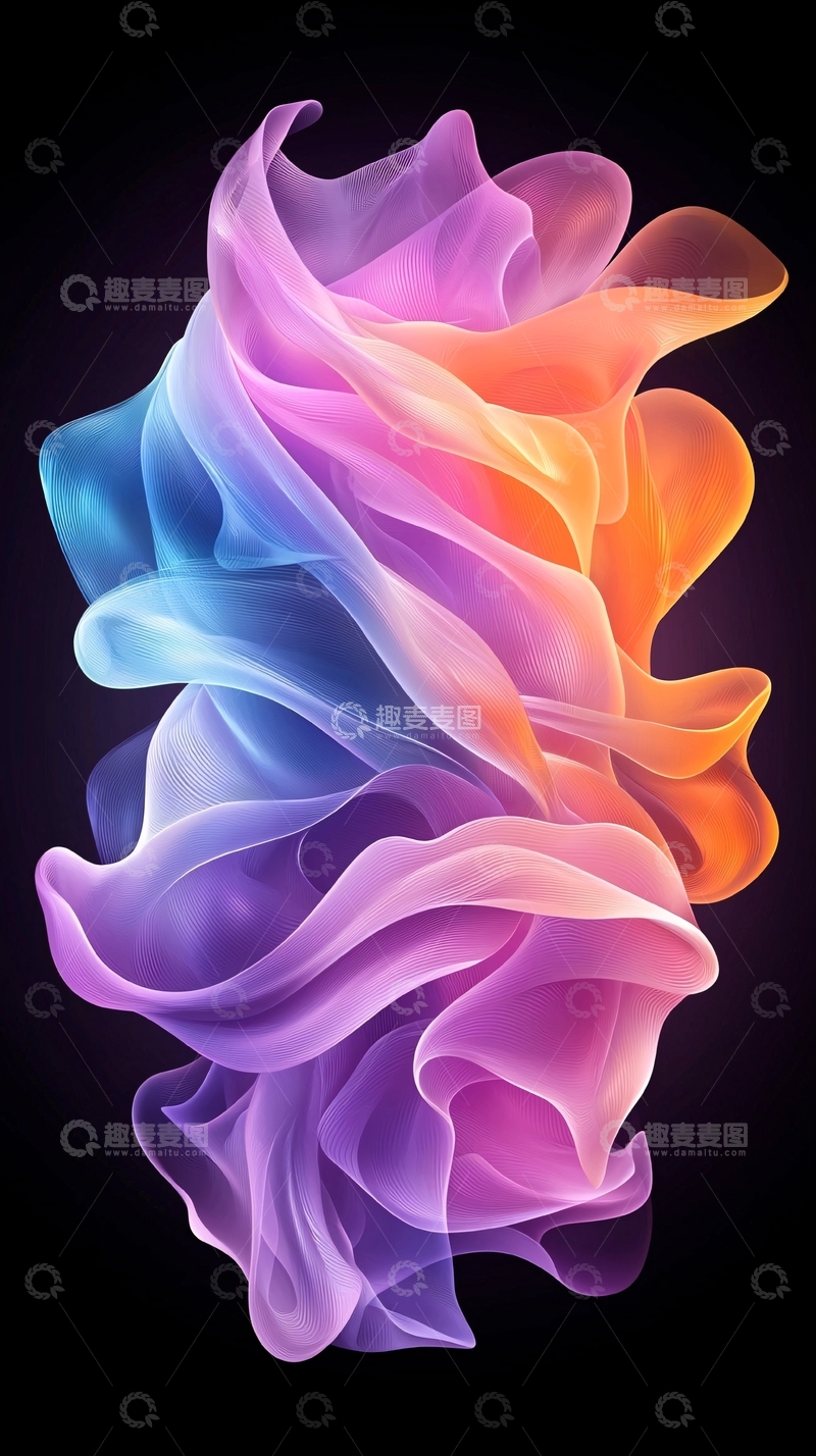 高清大图下载【趣麦麦图】色彩流动抽象艺术背景
