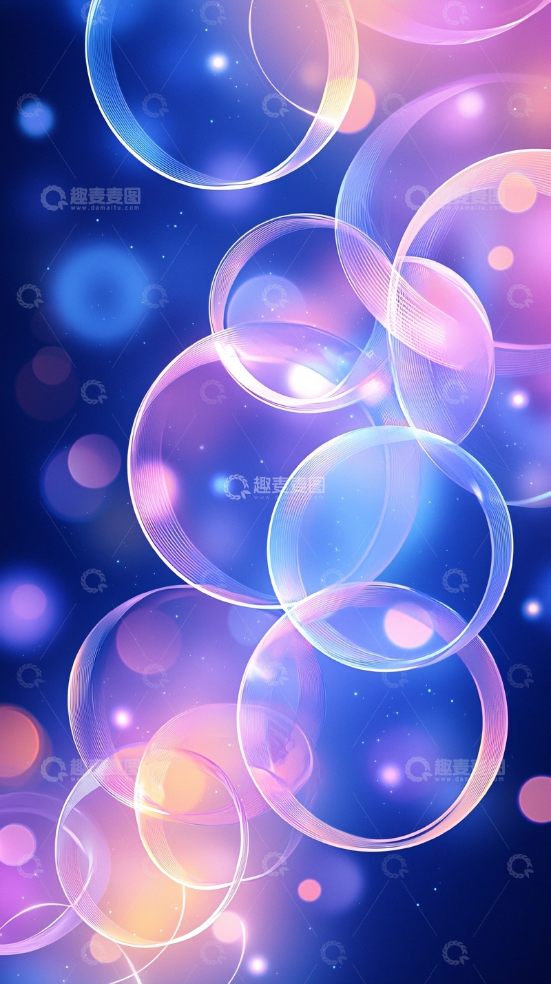 高清大图下载【趣麦麦图】梦幻泡泡背景图
