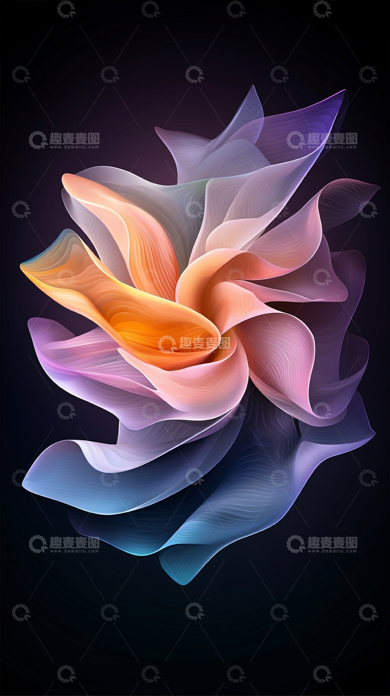 高清大图下载【趣麦麦图】抽象花瓣艺术设计背景图