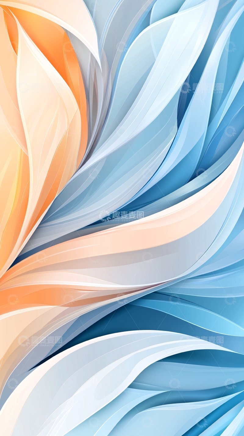 高清大图下载【趣麦麦图】抽象波浪线条背景图