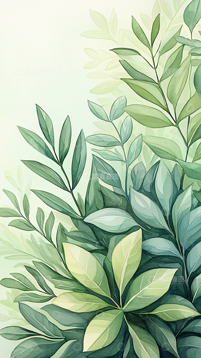 高清大图下载【趣麦麦图】清新自然植物叶子背景图