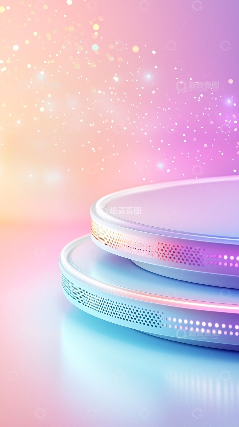 高清大图下载【趣麦麦图】梦幻色彩音响背景图