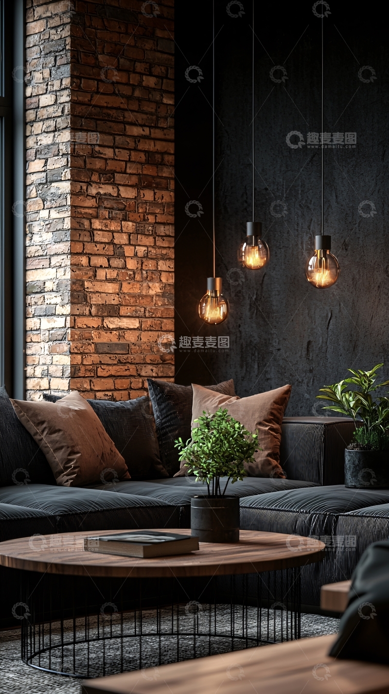 高清大图下载【趣麦麦图】工业风客厅设计灵感