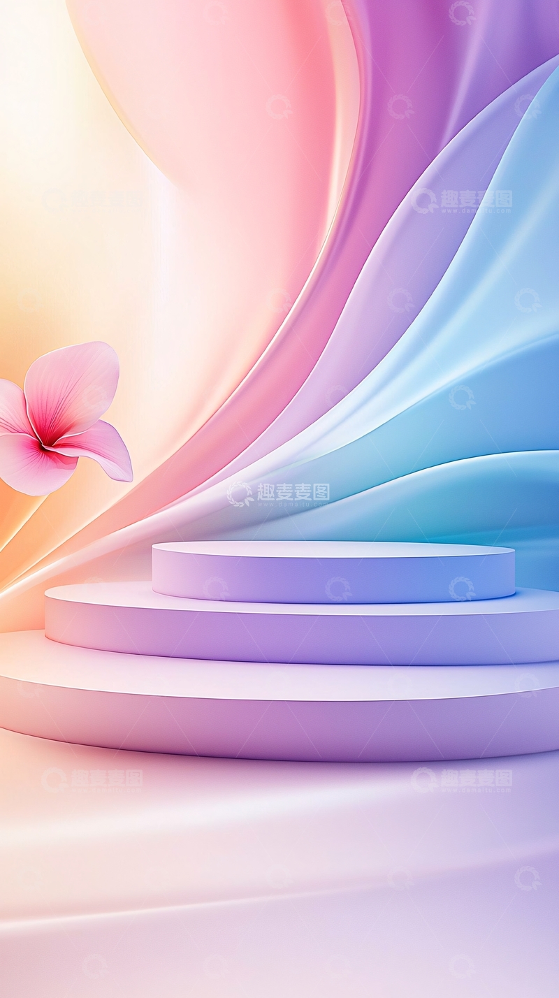 高清大图下载【趣麦麦图】梦幻色彩渐变抽象背景
