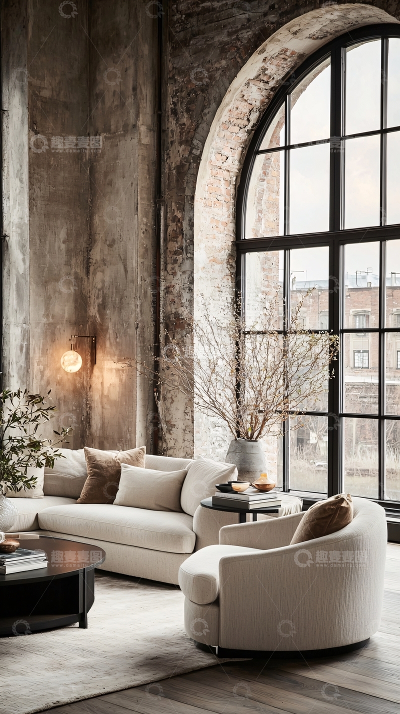 高清大图下载【趣麦麦图】工业风客厅设计灵感