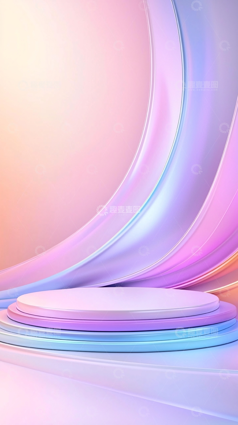 高清大图下载【趣麦麦图】梦幻彩虹渐变抽象背景