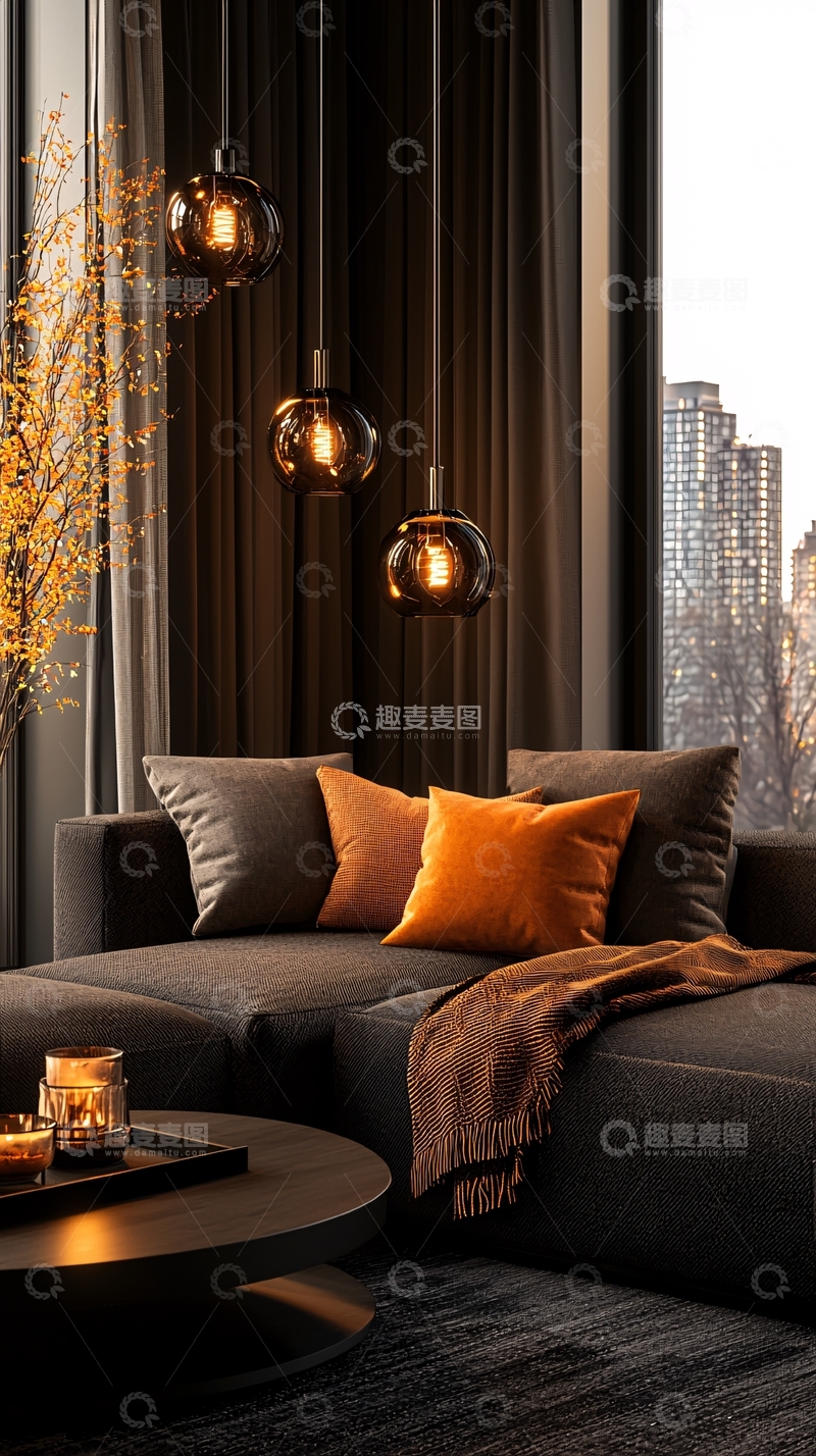 高清大图下载【趣麦麦图】现代客厅设计7