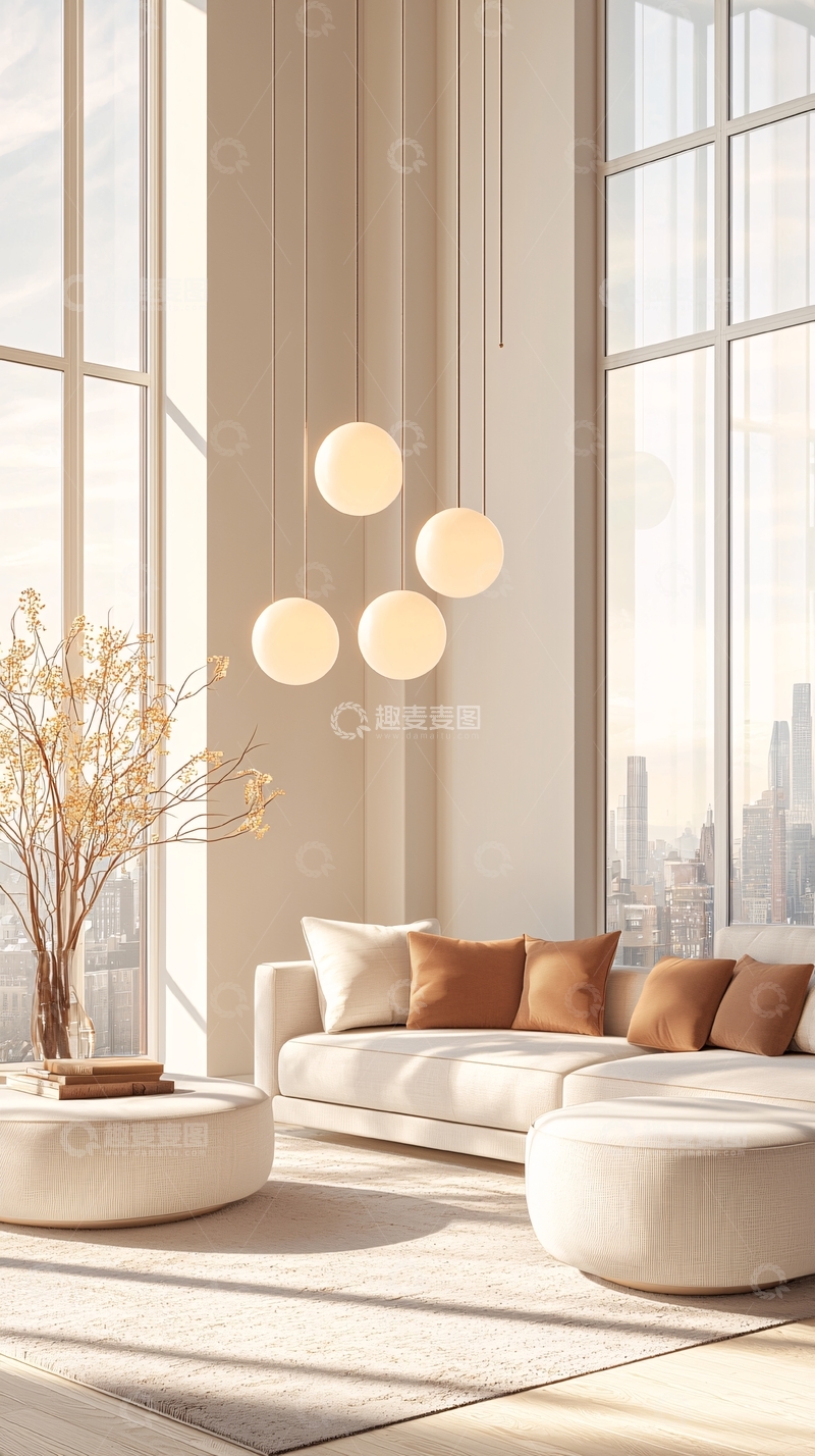高清大图下载【趣麦麦图】现代简约客厅设计