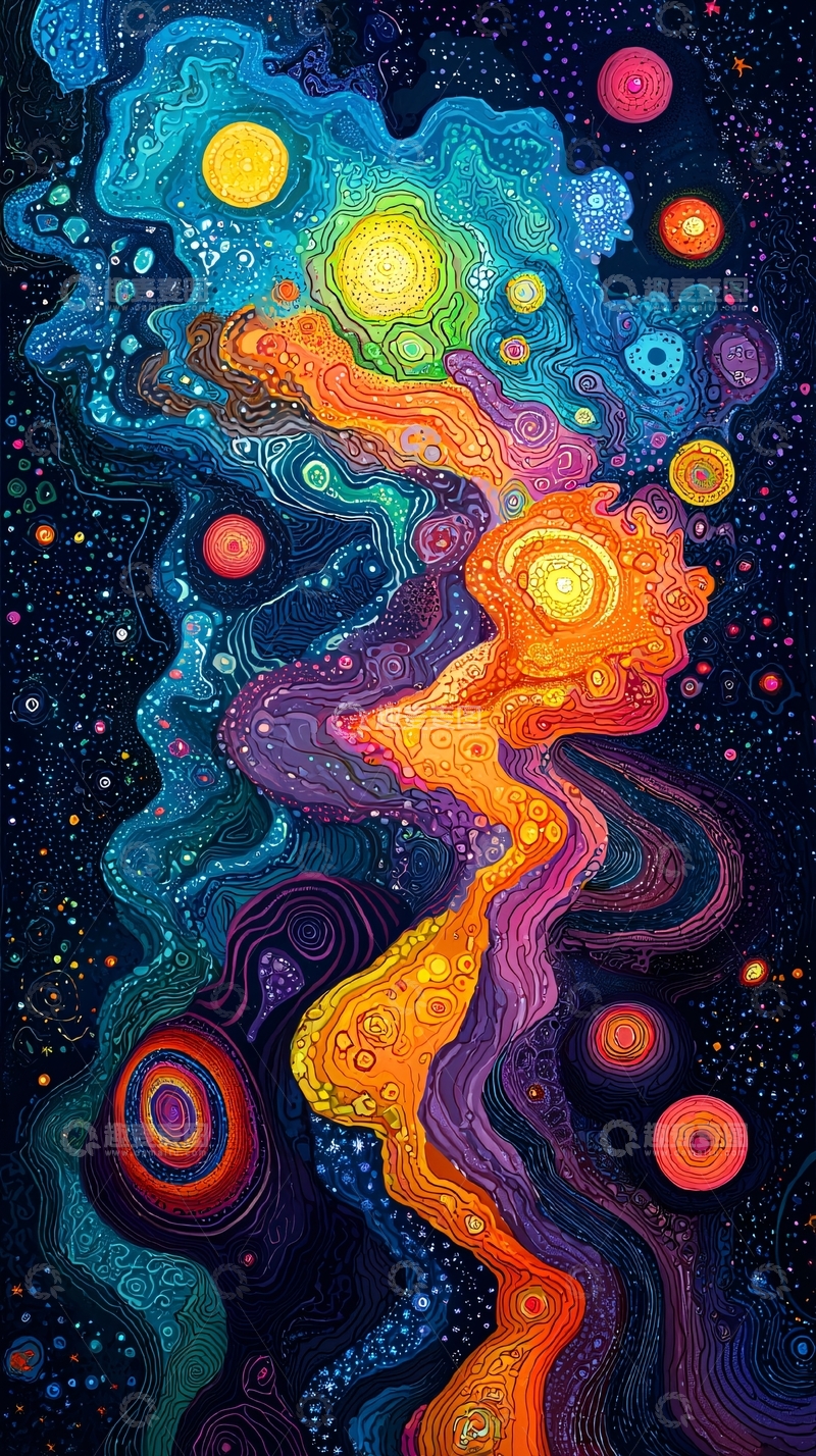 高清大图下载【趣麦麦图】色彩斑斓的抽象艺术背景