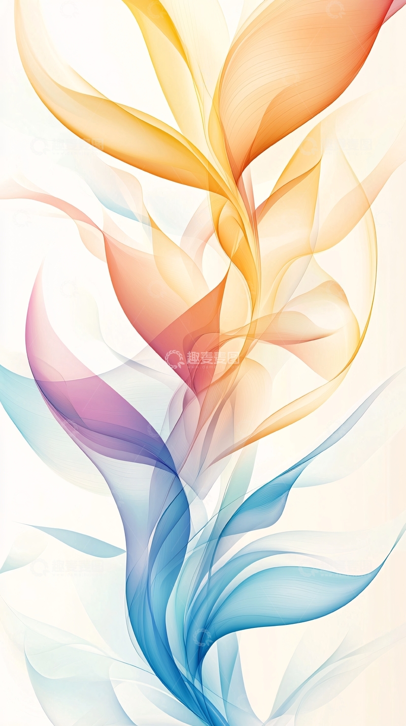 高清大图下载【趣麦麦图】抽象花卉艺术背景图