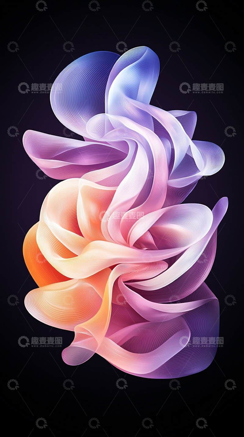 高清大图下载【趣麦麦图】抽象线条艺术背景